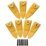 BDI Wear Parts X156T Tiger Hensley Style Bucket Teeth with P156 Roll Pins - 7 Pack