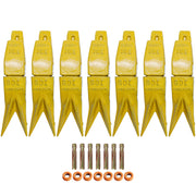 BDI Wear Parts Assembly Adapter 119-3204 Bolt On Shank / 1U3202WTL Excavator Bucket Teeth/Pin 8E6208 Retainer 8E6209, Caterpillar Bucket Tooth J200 Series - 7 Set