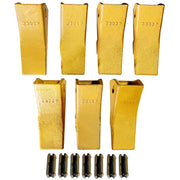 BDI WEAR PARTS 230SP Casting Backhoe Bucket Teeth with TF23P Flex Pins for 23 & 230 Series Skid Steer Loaders and Excavators - 7PK