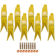 BDI Wear Parts Assembly Adapter 119-3204 Bolt On Shank / 1U3202WTL Excavator Bucket Teeth/Pin 8E6208 Retainer 8E6209, Caterpillar Bucket Tooth J200 Series - 8 Set