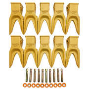 BDI Wear Parts 1U3202WTL Hensley Style Bucket Teeth for Excavator Buckets Caterpillars Tractor Bucket Teeth for Loader Skid Steer (10 Pack)