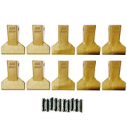 BDI Wear Parts 23 230 Series 230F Bucket Teeth Replacement Teeth for Bobcat Bucket Tooth with 23p Flex Pin for Hensley Excavator - 10 Pack