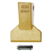 BDI Wear Parts 230F Heavy Flare BDI Tooth Company Bucket Teeth + 23FP Flexpins for Mini Excavator Backhoe Loader - 1 Pack
