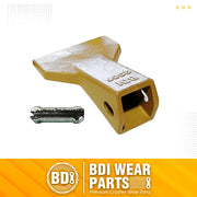 BDI Wear Parts 230F Heavy Flare BDI Tooth Company Bucket Teeth + 23FP Flexpins for Mini Excavator Backhoe Loader - 1 Pack