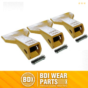 BDI Wear Parts 230F Heavy Flare BDI Tooth Company Bucket Teeth + 23FP Flexpins for Mini Excavator Backhoe Loader - 3 Pack