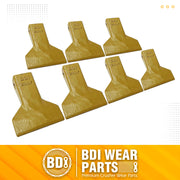 BDI Wear Parts 230F Heavy Flare BDI Tooth Company Bucket Teeth + 23FP Flexpins for Mini Excavator Backhoe Loader - 7 Pack