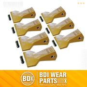 BDI Wear Parts 230F Heavy Flare BDI Tooth Company Bucket Teeth + 23FP Flexpins for Mini Excavator Backhoe Loader - 7 Pack