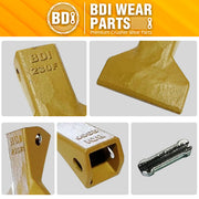 BDI Wear Parts 230F Heavy Flare BDI Tooth Company Bucket Teeth + 23FP Flexpins for Mini Excavator Backhoe Loader - 9 Pack