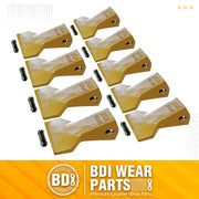 BDI Wear Parts 230F Heavy Flare BDI Tooth Company Bucket Teeth + 23FP Flexpins for Mini Excavator Backhoe Loader - 9 Pack