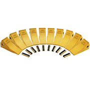 BDI Wear Parts 23 230 Series Skid Steer Bucket Digging Teeth/Tooth with TF23P Flex Pins - 10 Pack