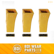 BDI Wear Parts 23 230 Series Skid Steer Bucket Digging Teeth/Tooth with TF23P Flex Pin - 3 Pack
