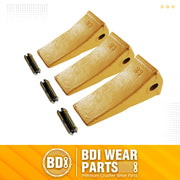 BDI Wear Parts 23 230 Series Skid Steer Bucket Digging Teeth/Tooth with TF23P Flex Pin - 3 Pack