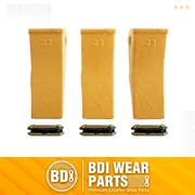 BDI Wear Parts 23 230 Series Skid Steer Bucket Digging Teeth/Tooth with TF23P Flex Pin - 3 Pack