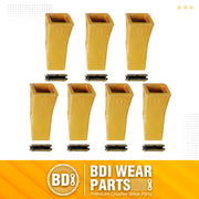 BDI Wear Parts 23 230 Series Skid Steer Bucket Digging Teeth/Tooth with TF23P Flex Pin - 7 Pack