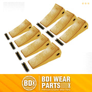 BDI Wear Parts 23 230 Series Skid Steer Bucket Digging Teeth/Tooth with TF23P Flex Pin - 7 Pack
