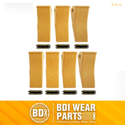 BDI Wear Parts 23 230 Series Skid Steer Bucket Digging Teeth/Tooth with TF23P Flex Pin - 7 Pack