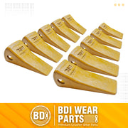 BDI WEAR PARTS 230SP forged Bucket Teeth with TF23P Flex Pins For 23 & 230 Series skid steer loaders and excavators (10-PACK)
