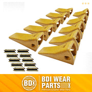 BDI WEAR PARTS 230SP forged Bucket Teeth with TF23P Flex Pins For 23 & 230 Series skid steer loaders and excavators (10-PACK)
