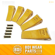 BDI WEAR PARTS 230SP forged Bucket Teeth with TF23P Flex Pins For 23 & 230 Series skid steer loaders and excavators (5-PACK)