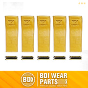 BDI WEAR PARTS 230SP forged Bucket Teeth with TF23P Flex Pins For 23 & 230 Series skid steer loaders and excavators (5-PACK)