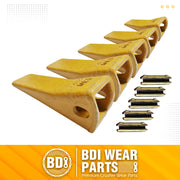 BDI WEAR PARTS 230SP forged Bucket Teeth with TF23P Flex Pins For 23 & 230 Series skid steer loaders and excavators (5-PACK)