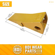 BDI Wear Parts 23 230 Series 230S Bucket Teeth Replacement Teeth for Bobcat Bucket Tooth with 23FP Flex Pin for Hensley Excavator - 1PK
