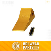 BDI Wear Parts 23 230 Series 230S Bucket Teeth Replacement Teeth for Bobcat Bucket Tooth with 23FP Flex Pin for Hensley Excavator - 1PK