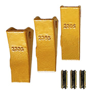 BDI Wear Parts 23 230 Series 230S Bucket Teeth Replacement Teeth for Bobcat Bucket Tooth with 23FP Flex Pin for Hensley Excavator - 3PK