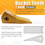 BDI Wear Parts 23 230 Series 230S Bucket Teeth Replacement Teeth for Bobcat Bucket Tooth with 23FP Flex Pin for Hensley Excavator - 7PK