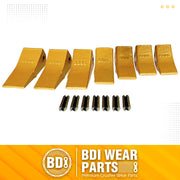 BDI Wear Parts 23 230 Series 230S Bucket Teeth Replacement Teeth for Bobcat Bucket Tooth with 23FP Flex Pin for Hensley Excavator - 7PK
