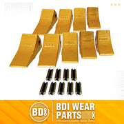 BDI Wear Parts 23 230 Series 230S Bucket Teeth Replacement Teeth for Bobcat Bucket Tooth with 23FP Flex Pin for Hensley Excavator - 9PK