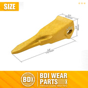 BDI Wear Parts Claw Twin Bucket Teeth 230T Bucket Teeth with 23FP Flexpin Forged BDI Tooth 230 Series Teeth - 1 Pack