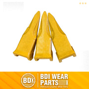 BDI Wear Parts Claw Twin Bucket Teeth 230T Bucket Teeth with 23FP Flexpins Forged BDI Tooth 230 Series Teeth - 3 Pack