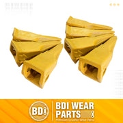 BDI Wear Parts Claw Twin Bucket Teeth 230T Bucket Teeth with 23FP Flexpins Forged BDI Tooth 230 Series Teeth - 7 Pack