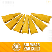 BDI Wear Parts Claw Twin Bucket Teeth 230T Bucket Teeth with 23FP Flexpins Forged BDI Tooth 230 Series Teeth - 7 Pack