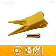 BDI Wear Parts 230WT Twin Tiger Bucket Teeth with 23FP Felxpin Fits 230 Series Adapter OEM BDI Tooth - 1 Pack