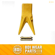 BDI Wear Parts 230WT Twin Tiger Bucket Teeth with 23FP Felxpin Fits 230 Series Adapter OEM BDI Tooth - 1 Pack