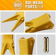 BDI Wear Parts 230WT Twin Tiger Bucket Teeth with 23FP Felxpins Fits 230 Series Adapter OEM BDI Tooth - 7 Pack