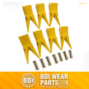 BDI Wear Parts 230WT Twin Tiger Bucket Teeth with 23FP Felxpins Fits 230 Series Adapter OEM BDI Tooth - 7 Pack