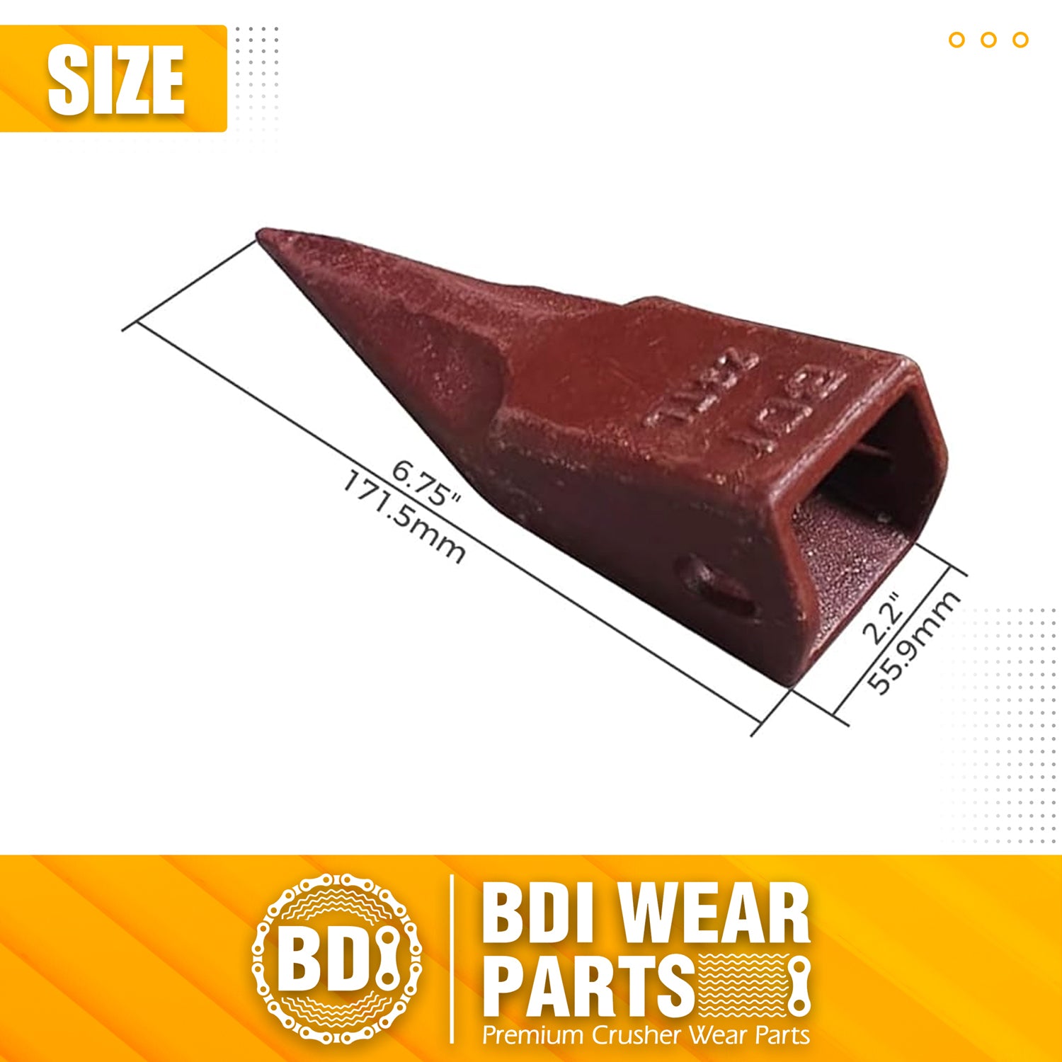 BDI Wear Parts 23 230 Series 23TL Bucket Teeth Replacement Teeth for Bobcat Bucket Tooth with 23FP Flex Pins for Hensley Excavator - 3PK