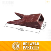 BDI Wear Parts 23 230 Series 23WTL Bucket Teeth Replacement Teeth for Bobcat Bucket Tooth with 23FP Flex Pins for Hensley Excavator - 3 Pack