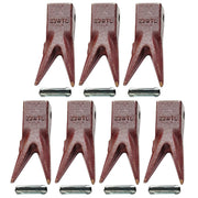 BDI Wear Parts 23 230 Series 23WTL Bucket Teeth Replacement Teeth for Bobcat Bucket Tooth with 23FP Flex Pins for Hensley Excavator - 7 Pack