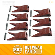 BDI Wear Parts 23 230 Series 23WTL Bucket Teeth Replacement Teeth for Bobcat Bucket Tooth with 23FP Flex Pins for Hensley Excavator - 7 Pack