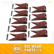 BDI Wear Parts 23 230 Series 23WTL Bucket Teeth Replacement Teeth for Bobcat Bucket Tooth with 23FP Flex Pins for Hensley Excavator - 9 Pack
