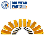 BDI Wear Parts 23 230 Series Skid Steer Bucket Digging Teeth/Tooth with TF23P Flex Pins - 10 Pack