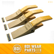 BDI Wear Parts 2740W23 Bucket Tooth Seat Adapter + 23 230 Bucket Teeth and TF23P Flex Pins - 3 Set
