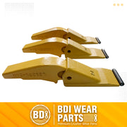 BDI Wear Parts Weld-on Flush Mount 2A Bucket Shanks 2AH Original Fab Bucket Teeth with Pins Backhole Excavator Bucket Digging Teeth Adapter - 3 Set