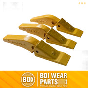 BDI Wear Parts Weld-on Flush Mount 2A Bucket Shanks 2AH Original Fab Bucket Teeth with Pins Backhole Excavator Bucket Digging Teeth Adapter - 3 Set
