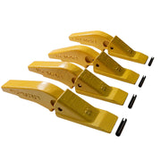 BDI Wear Parts Weld-on Flush Mount 2A Bucket Shanks 2AH Original Fab Bucket Teeth with Pins Backhole Excavator Bucket Digging Teeth Adapter - 4 Set