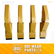 BDI Wear Parts Weld-on Flush Mount 2A Bucket Shanks 2AH Original Fab Bucket Teeth with Pins Backhole Excavator Bucket Digging Teeth Adapter - 4 Set